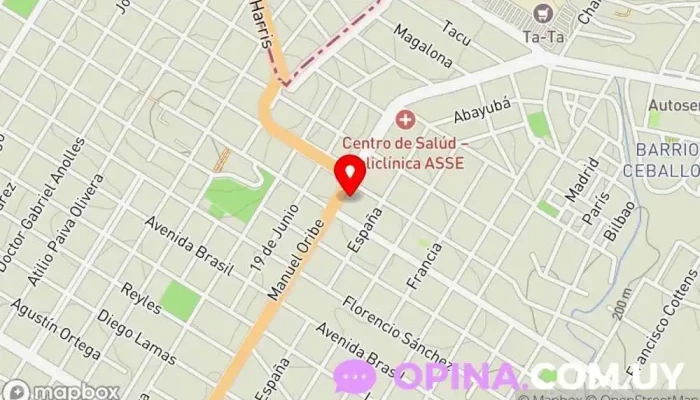 mapa de Escuela Nº 144 - Paul Harris Escuela de primaria en Rivera