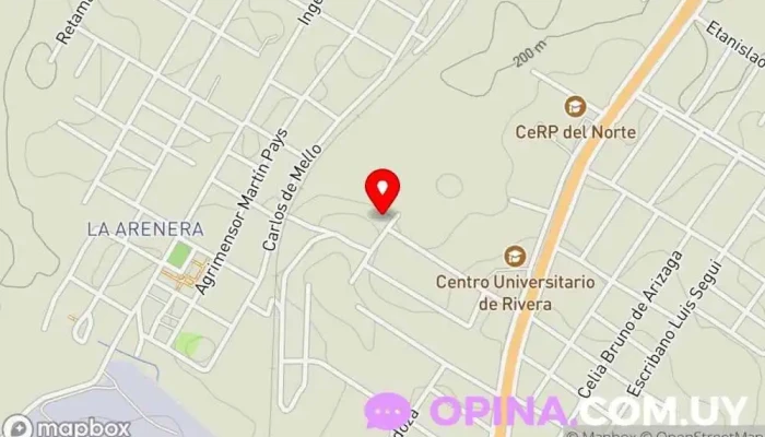 mapa de Escuela Nº 156 Escuela de primaria en Rivera