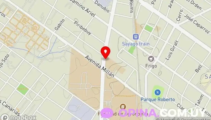 mapa de Escuela Nº 161 Tiempo Completo Escuela en Montevideo