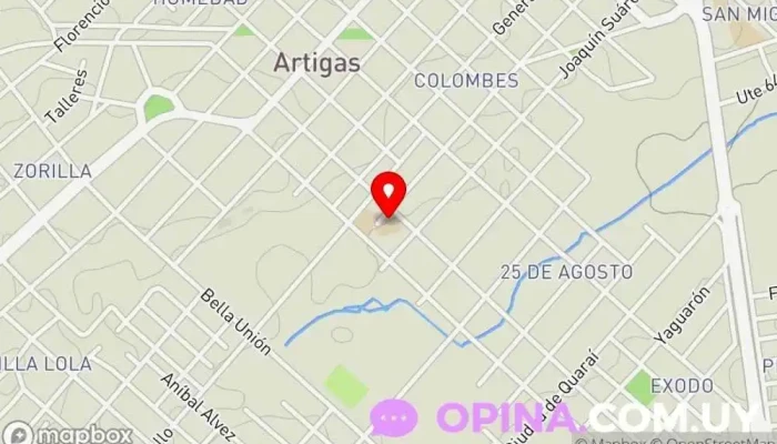 mapa de Escuela Nº 17 Escuela primaria en Artigas