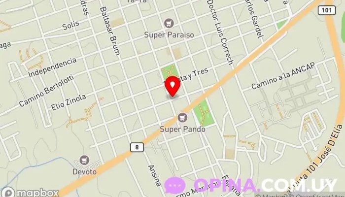 mapa de escuela no. 194 Escuela en Pando