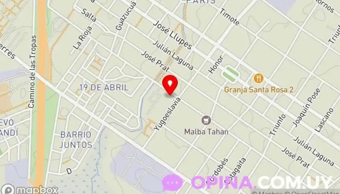 mapa de Escuela Nº 245 Jardín de Infantes Escuela en Montevideo