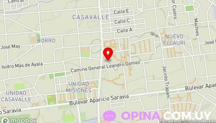 mapa de Escuela Nº 350 Educación en Montevideo