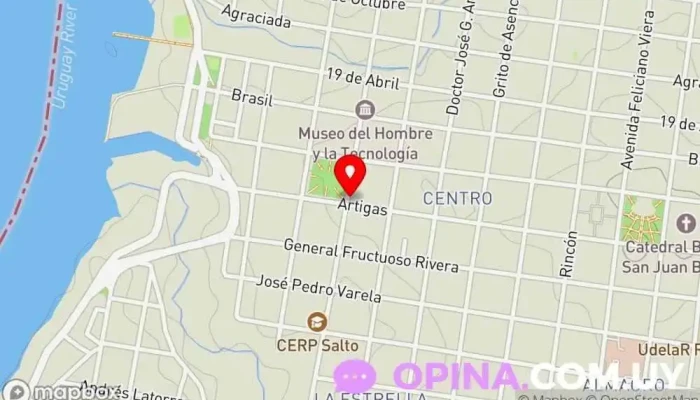 mapa de Escuela Nº 4 Dr. Juan Zorrilla de San Martín Colegio público en Salto