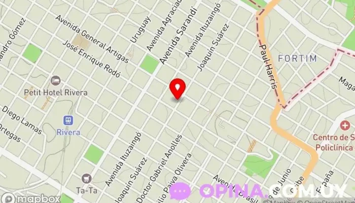 mapa de Escuela Nº 6 Eduardo Fabini Escuela en Rivera