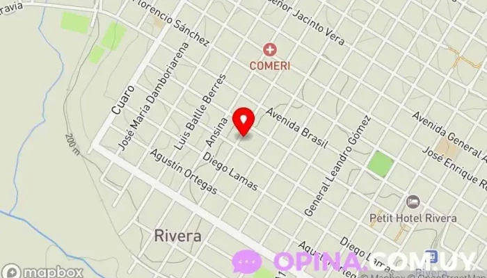 mapa de Escuela Nº 7 - Brasil Escuela primaria en Rivera