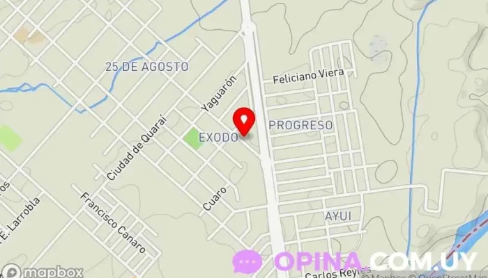 mapa de Escuela Nº 70 Escuela primaria en Artigas