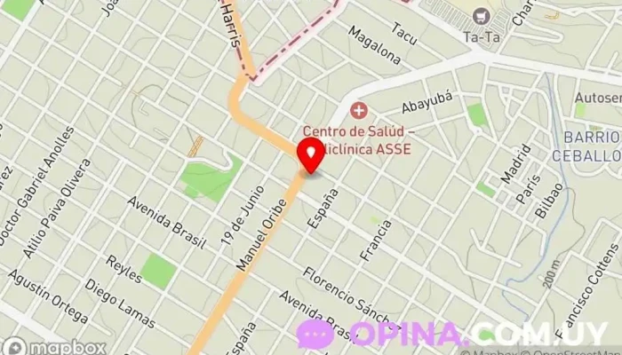 mapa de Escuela Nº 9 - Cristóbal Colón Escuela primaria en Rivera