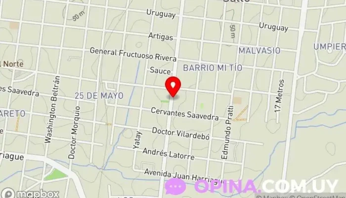 mapa de Escuela Nº 99 Brigadier General Manuel Oribe Centro escolar en Salto