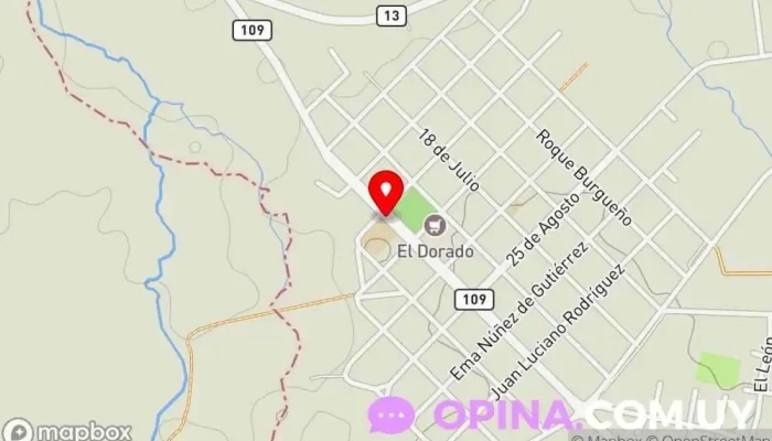 mapa de Escuela Nº9 Gral. José Artigas Escuela en Aiguá