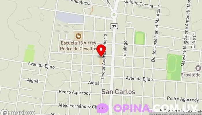 mapa de Escuela Nro 80 de San Carlos Escuela en San Carlos