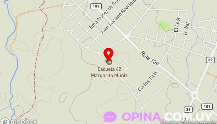 mapa de Escuela Pública Aigua Escuela en Aiguá