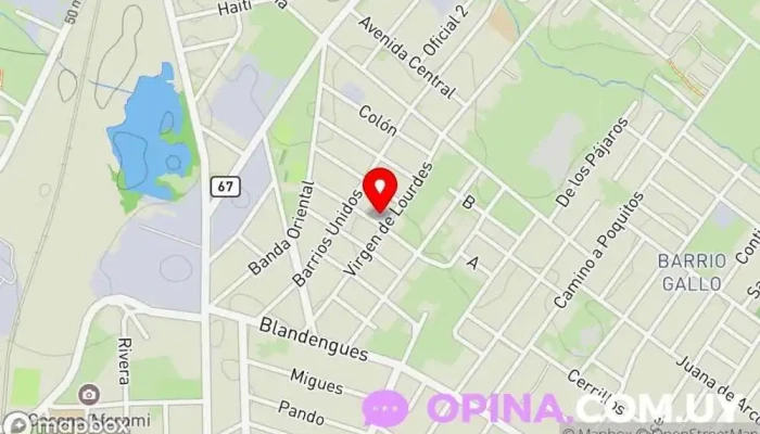 mapa de Escuela Publica Escuela, Centro de educación preescolar en Las Piedras