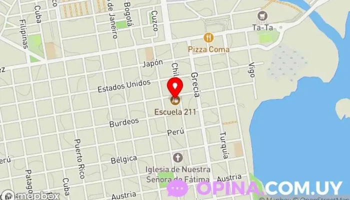 mapa de Escuela Pública N° 211 Escuela primaria en Montevideo