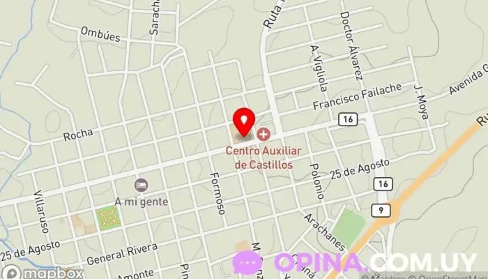 mapa de Escuela Pública Número 5 Escuela en Castillos