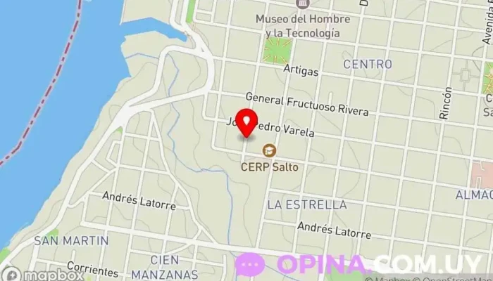 mapa de Escuela Superior Tecnológica de Administración y Servicios de Salto Universidad en Salto