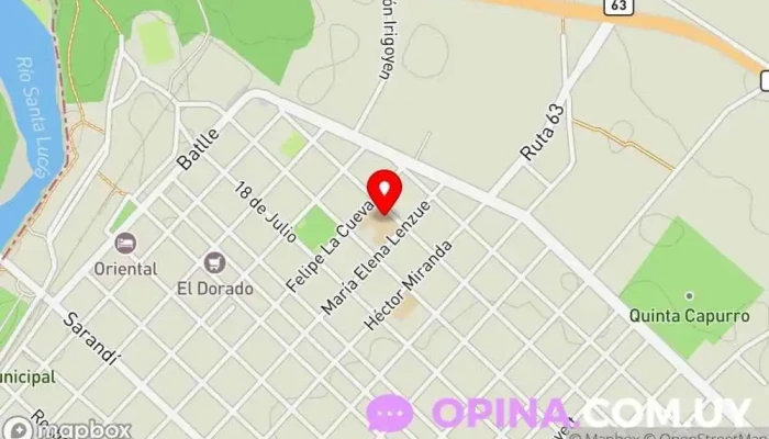 mapa de Escuela Técnica - UTU Centro de educación secundaria en Santa Lucía