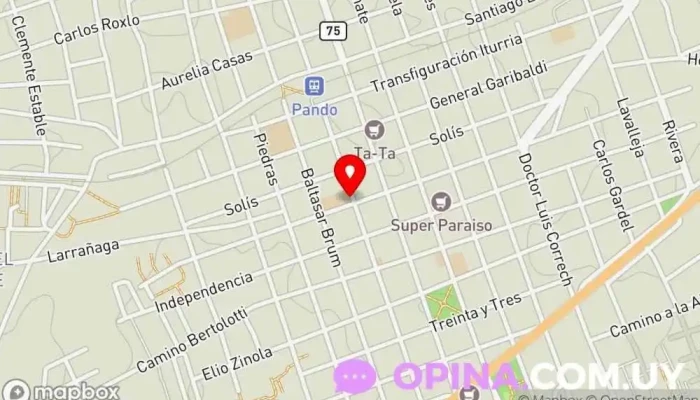 mapa de Escuela Técnica de Pando Escuela técnica en Pando