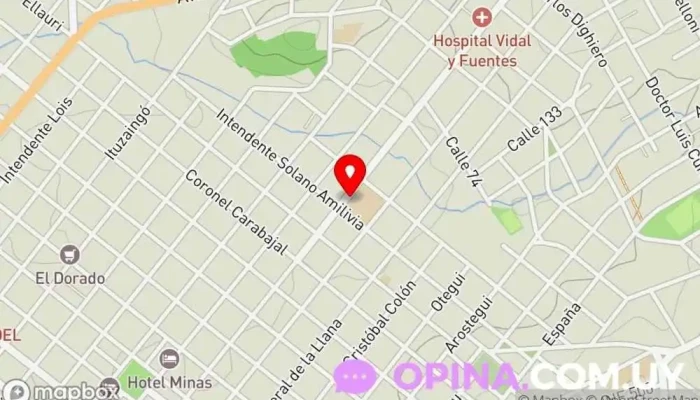 mapa de Escuela Técnica Minas Escuela en Minas