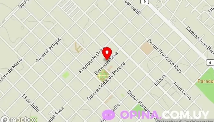 mapa de Escuela Técnica Pantaleón Astiazarán Centro escolar en Sarandí del Yí