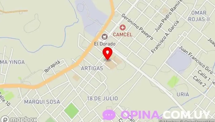 mapa de Escuela Técnica Río Branco Instituto de secundaria en Rio Branco