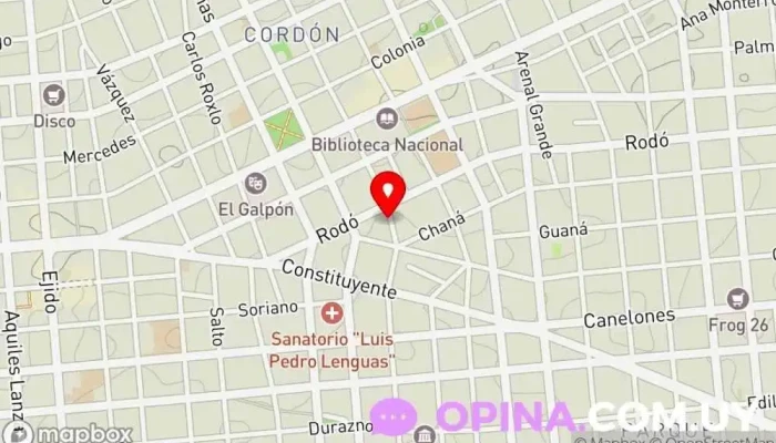 mapa de Escuela Tierra Adentro Academia de baile en Montevideo