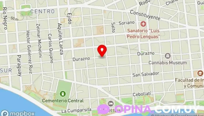 mapa de Escuela Wara Primaria Escuela en Montevideo