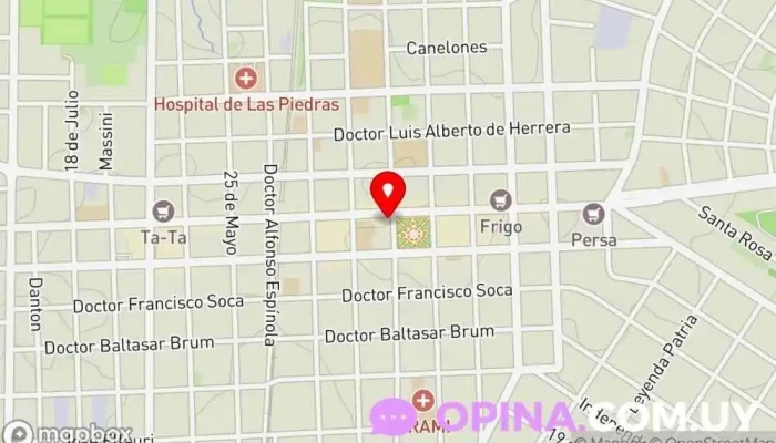 mapa de Eso. Enfermería Escuela en Las Piedras