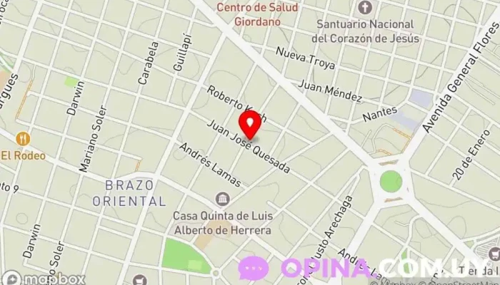 mapa de Espacio en movimiento Academia de baile en Montevideo