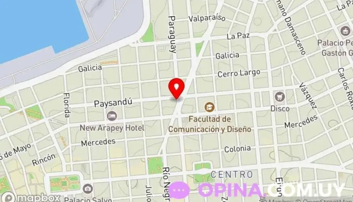 mapa de Espacio Fértil Clínica de reproducción asistida, Clínica ginecológica en Montevideo