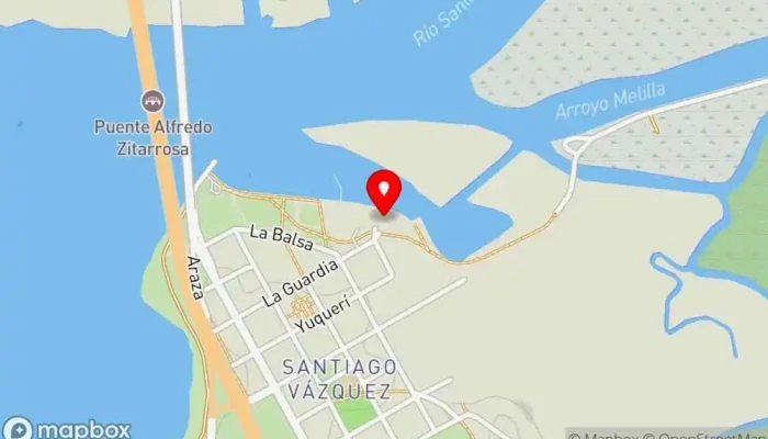mapa de Espacio Gastronómico del club alemán de remo Restaurante en Santiago Vázquez