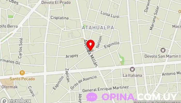 mapa de Espacio Infinidad de Regalos Tienda de regalos en Montevideo