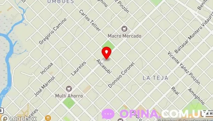 mapa de Espacio Shaddai Clínica ambulatoria en Montevideo