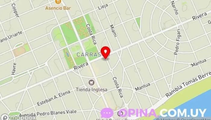 mapa de Espacio Tres Agencia inmobiliaria, Corredor de seguros en Montevideo