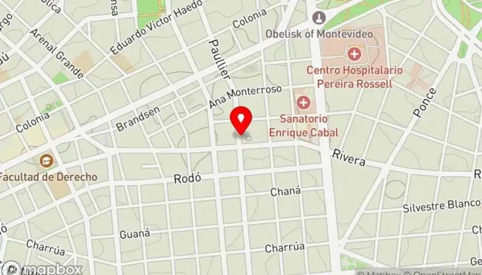 mapa de Estación Paullier Restaurante en Montevideo