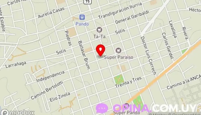 mapa de ESTUDIO JURIDICO Y ESCRIBANIA DRAPER Bufete en Pando