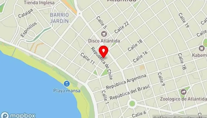 mapa de Facuntino Restaurante de comida rápida en Atlántida