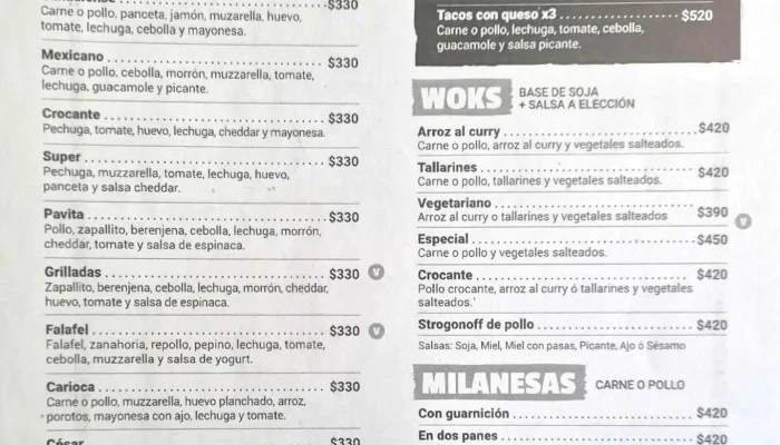 Fans Cafe Menu - Cafetería