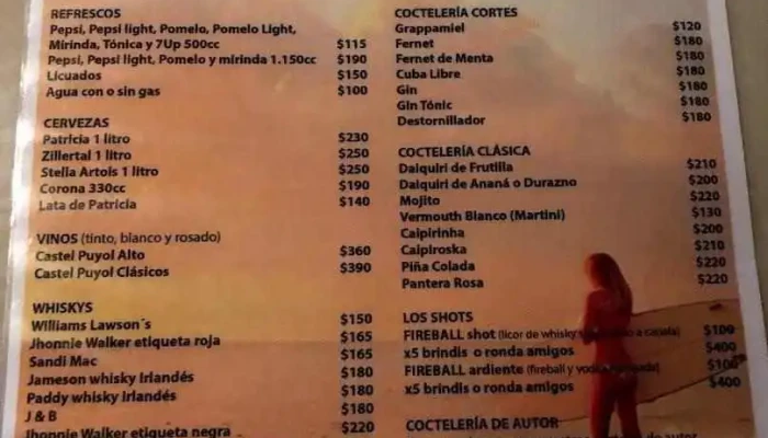 Fatigas Menu - Restaurante