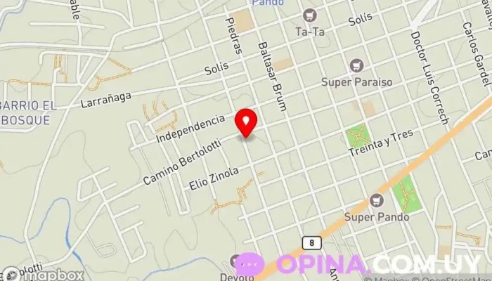 mapa de FBARBERS Barbería, Escuela técnica en Pando