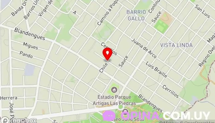 mapa de Fe y Alegría CAIF Magis Centro de educación preescolar en Las Piedras