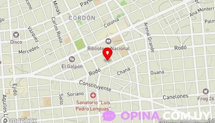 mapa de FERFON Tienda de regalos, Fábrica de papel en Montevideo