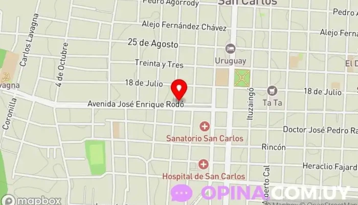 mapa de Feria ORGÁNICA y ARTESANAL Granja en San Carlos