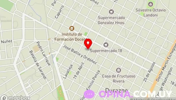 mapa de Ferreteria La Hogareña UNIFER Ferretería en Durazno