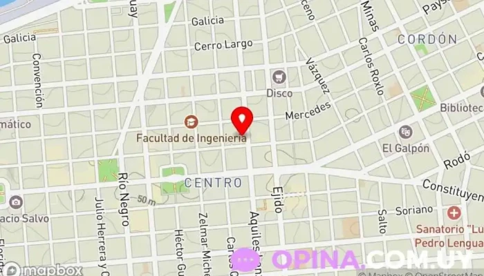 mapa de Fideciu Oficina de la Administración en Montevideo