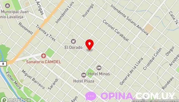 mapa de Fight club dojo Escuela de artes marciales en Minas