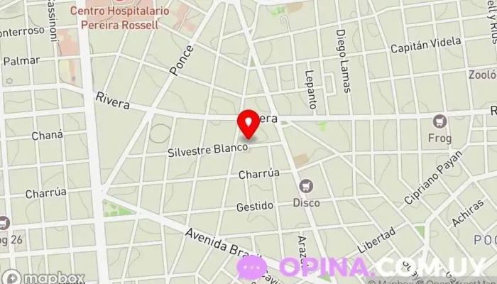 mapa de Fisio360 Clínica de fisioterapia en Montevideo