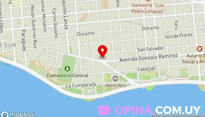 mapa de FISIOMOTUS Clínica de fisioterapia en Montevideo