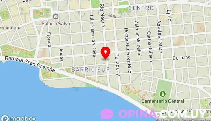 mapa de Fisioterapia Cinesia Clínica de fisioterapia en Montevideo