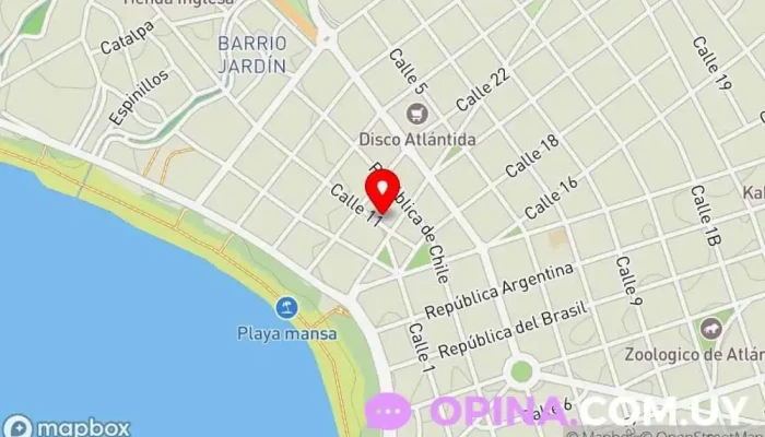 mapa de FittWork Gimnasio, Entrenador personal, Club deportivo, Centro de formación en Atlántida